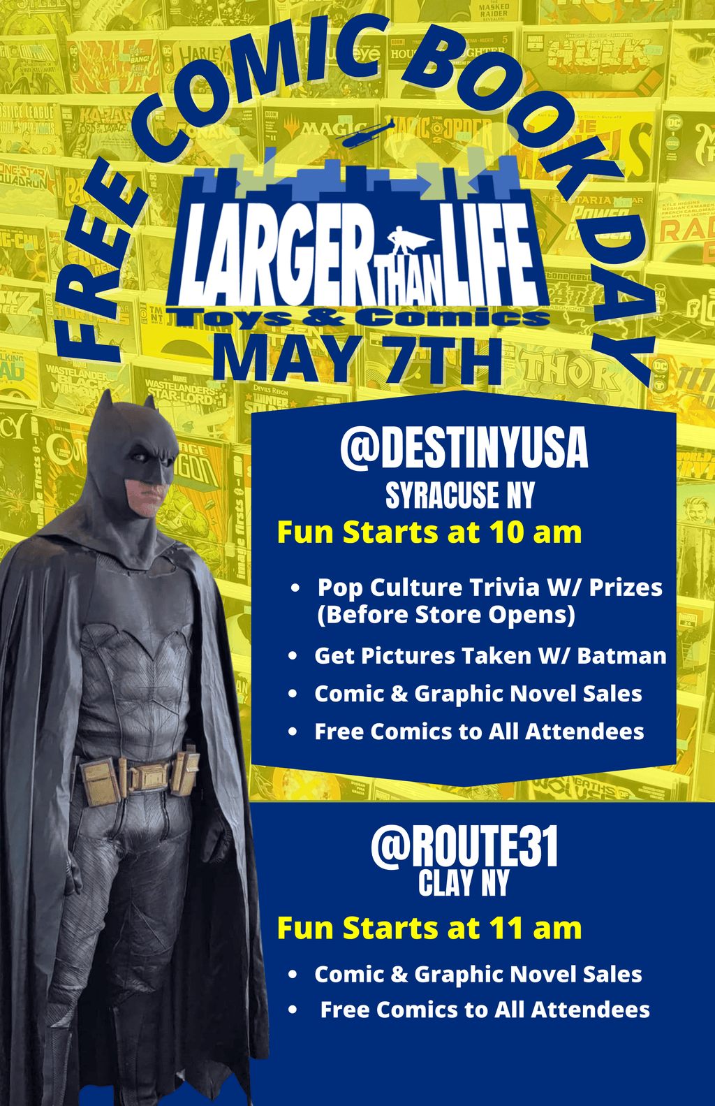 Event | May 7th | Free Comic Book Day at Larger Than Life Toys and Com ...
