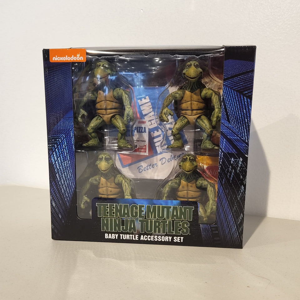 Teenage Mutant Ninja Turtles Action Figures NECA Baby Turtles Set – Larger  Than Life Toys and Comics